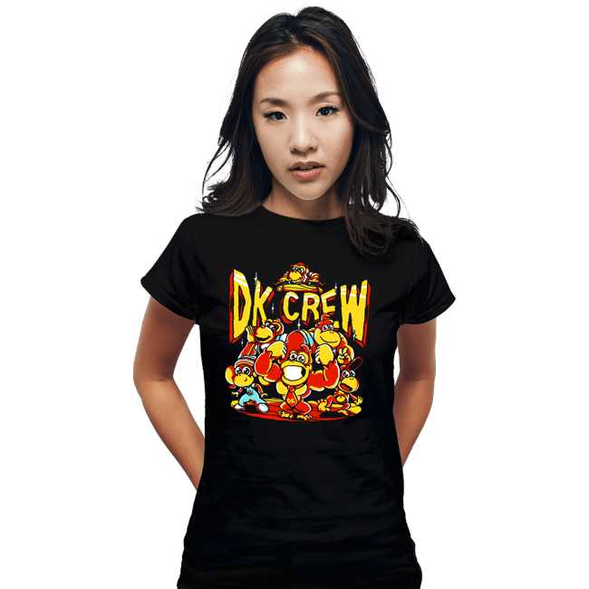 Daily_Deal_Shirts Fitted Shirts, Woman / Small / Black DK Crew