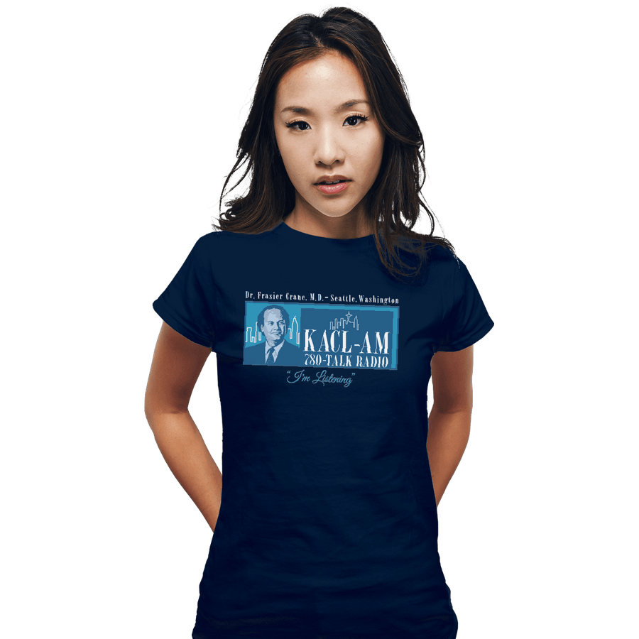 Shirts Fitted Shirts, Woman / Small / Navy Frasier Talk Show