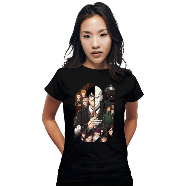 Shirts Fitted Shirts, Woman / Small / Black Potter Tiles