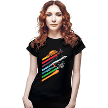 Load image into Gallery viewer, Shirts Fitted Shirts, Woman / Small / Black Spirited Streaks
