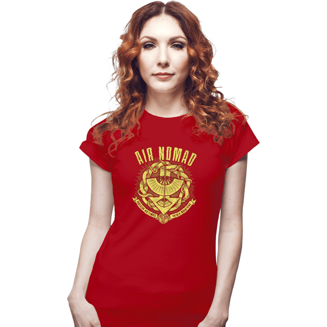 Shirts Fitted Shirts, Woman / Small / Red Air Is Peaceful