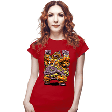 Load image into Gallery viewer, Daily_Deal_Shirts Fitted Shirts, Woman / Small / Red Mechanical Madman
