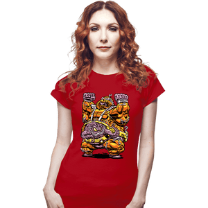 Daily_Deal_Shirts Fitted Shirts, Woman / Small / Red Mechanical Madman