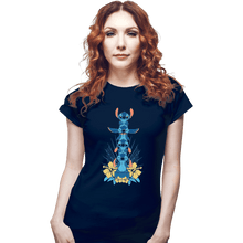 Load image into Gallery viewer, Shirts Fitted Shirts, Woman / Small / Navy Alien Mood Totem
