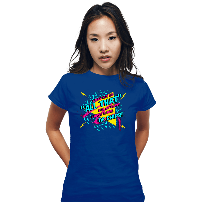 Shirts Fitted Shirts, Woman / Small / Royal Blue And a Bag of Chips