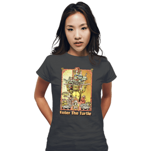 Secret_Shirts Fitted Shirts, Woman / Small / Charcoal Enter The Turtles