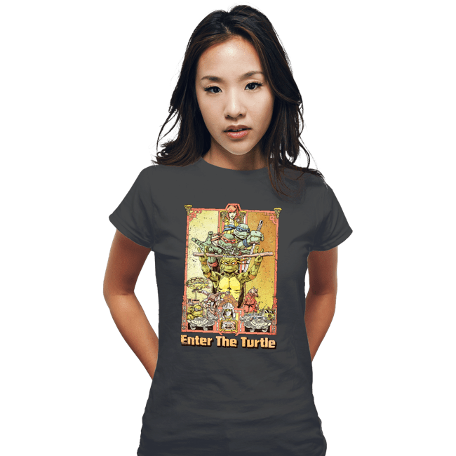 Secret_Shirts Fitted Shirts, Woman / Small / Charcoal Enter The Turtles