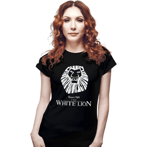 Shirts Fitted Shirts, Woman / Small / Black White Lion