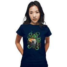 Load image into Gallery viewer, Shirts Fitted Shirts, Woman / Small / Navy Cthulhu Strikes Back
