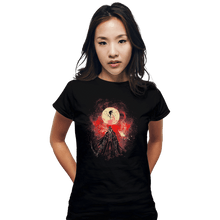 Load image into Gallery viewer, Shirts Fitted Shirts, Woman / Small / Black Moon Presence Art
