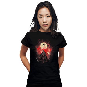 Shirts Fitted Shirts, Woman / Small / Black Moon Presence Art