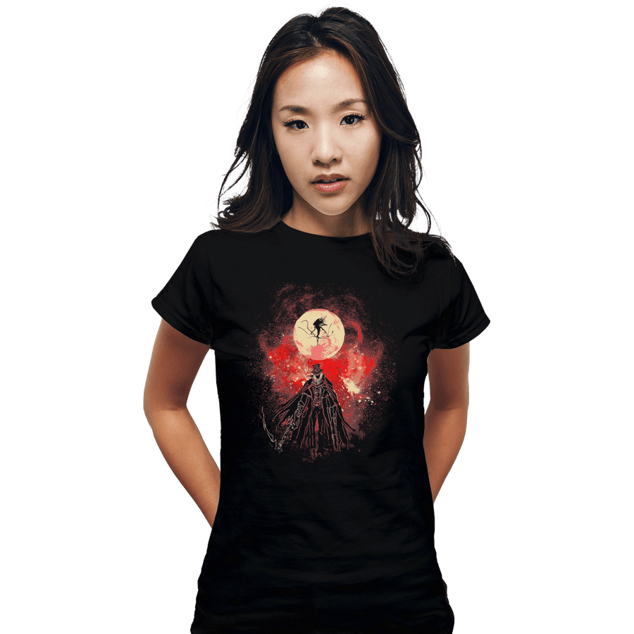 Shirts Fitted Shirts, Woman / Small / Black Moon Presence Art