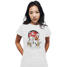 Load image into Gallery viewer, Shirts Fitted Shirts, Woman / Small / White Okami Ink
