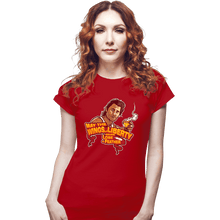 Load image into Gallery viewer, Daily_Deal_Shirts Fitted Shirts, Woman / Small / Red The Wings Of Liberty
