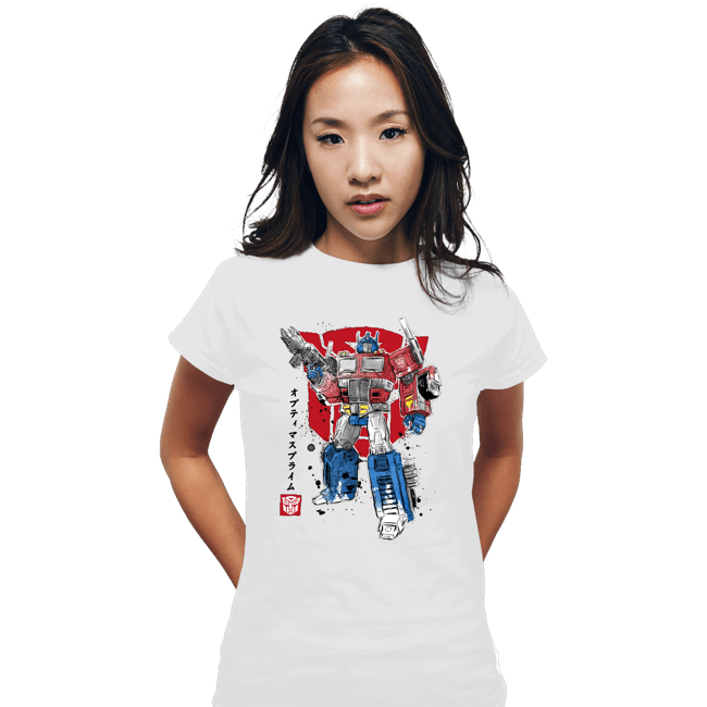 Daily_Deal_Shirts Fitted Shirts, Woman / Small / White Prime Sumi-E