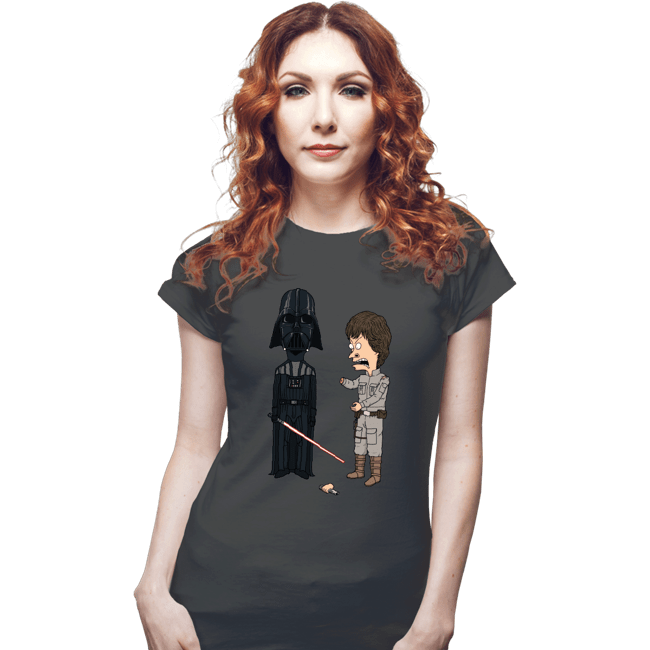 Daily_Deal_Shirts Fitted Shirts, Woman / Small / Charcoal Stupid Jedi