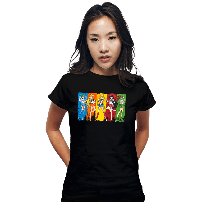 Daily_Deal_Shirts Fitted Shirts, Woman / Small / Black The Sailor Scouts