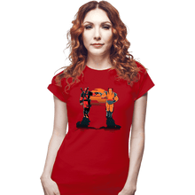 Load image into Gallery viewer, Secret_Shirts Fitted Shirts, Woman / Small / Red Farewell Fist Bump
