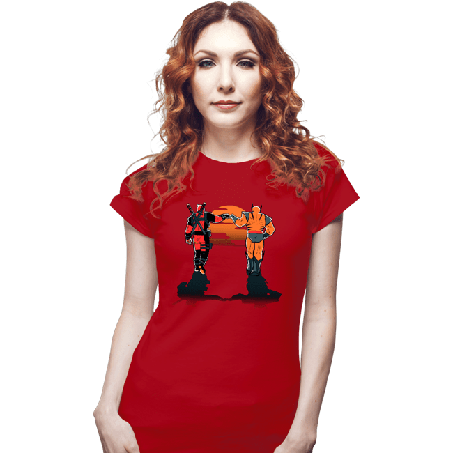 Secret_Shirts Fitted Shirts, Woman / Small / Red Farewell Fist Bump