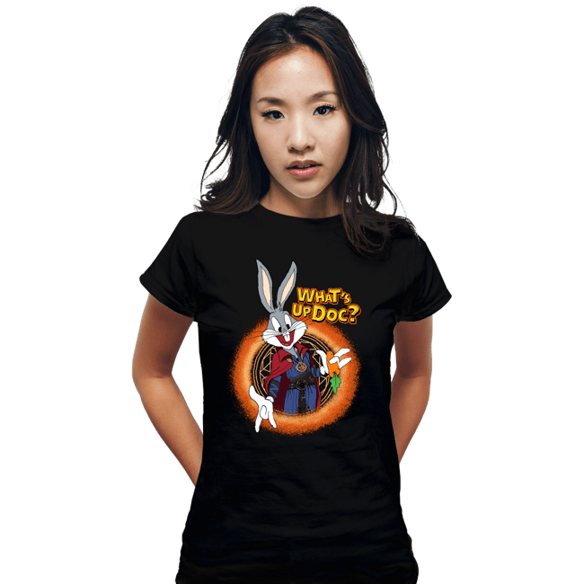 Daily_Deal_Shirts Fitted Shirts, Woman / Small / Black Doctor Bunny Looneyverse