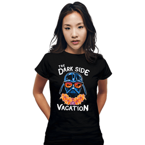 Daily_Deal_Shirts Fitted Shirts, Woman / Small / Black The Dark Side Of Vacation