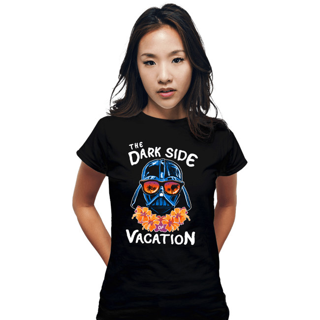 Daily_Deal_Shirts Fitted Shirts, Woman / Small / Black The Dark Side Of Vacation