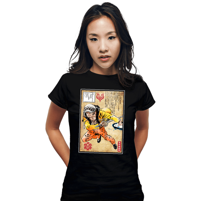 Daily_Deal_Shirts Fitted Shirts, Woman / Small / Black Surgeon of Death Woodblock