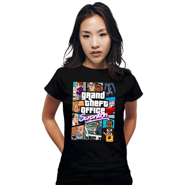Shirts Fitted Shirts, Woman / Small / Black Grand Theft Office