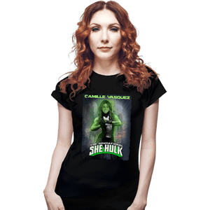 Daily_Deal_Shirts Fitted Shirts, Woman / Small / Black Camille Hulk
