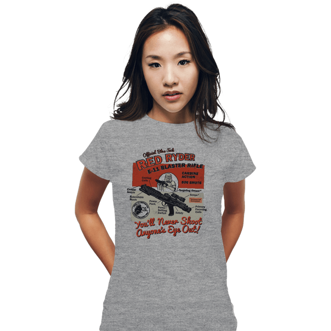 Daily_Deal_Shirts Fitted Shirts, Woman / Small / Sports Grey Red Ryder Blaster