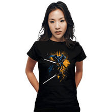 Load image into Gallery viewer, Secret_Shirts Fitted Shirts, Woman / Small / Black Two White Blades
