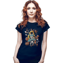 Load image into Gallery viewer, Shirts Fitted Shirts, Woman / Small / Navy Wonderland Girl
