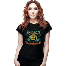 Load image into Gallery viewer, Daily_Deal_Shirts Fitted Shirts, Woman / Small / Black Mikey&#39;s Turtle Gym
