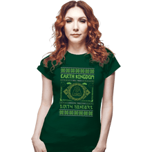 Load image into Gallery viewer, Shirts Fitted Shirts, Woman / Small / Irish Green Earth Kingdom Ugly Sweater
