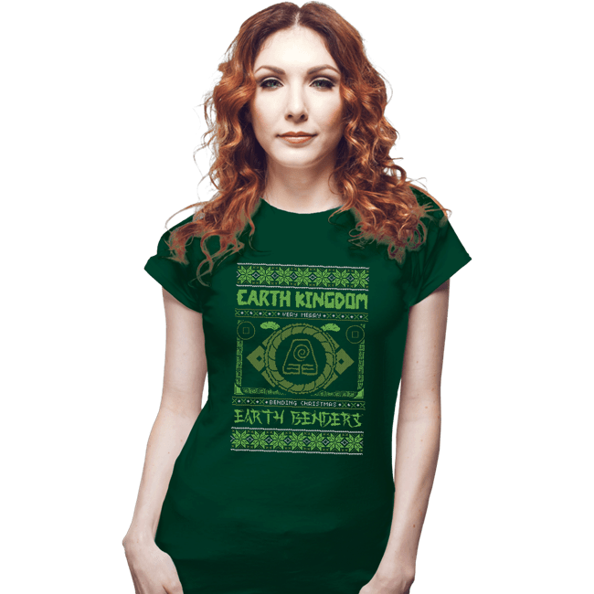 Shirts Fitted Shirts, Woman / Small / Irish Green Earth Kingdom Ugly Sweater