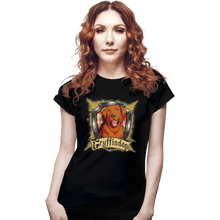 Load image into Gallery viewer, Shirts Fitted Shirts, Woman / Small / Black Hairy Pupper House Gryffindog
