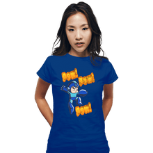 Load image into Gallery viewer, Shirts Fitted Shirts, Woman / Small / Royal Blue Pew Pew Pew
