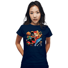 Load image into Gallery viewer, Secret_Shirts Fitted Shirts, Woman / Small / Navy Suit Repair!
