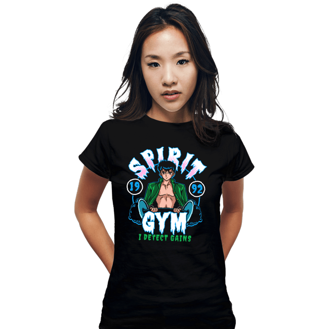 Daily_Deal_Shirts Fitted Shirts, Woman / Small / Black Spirit Gym