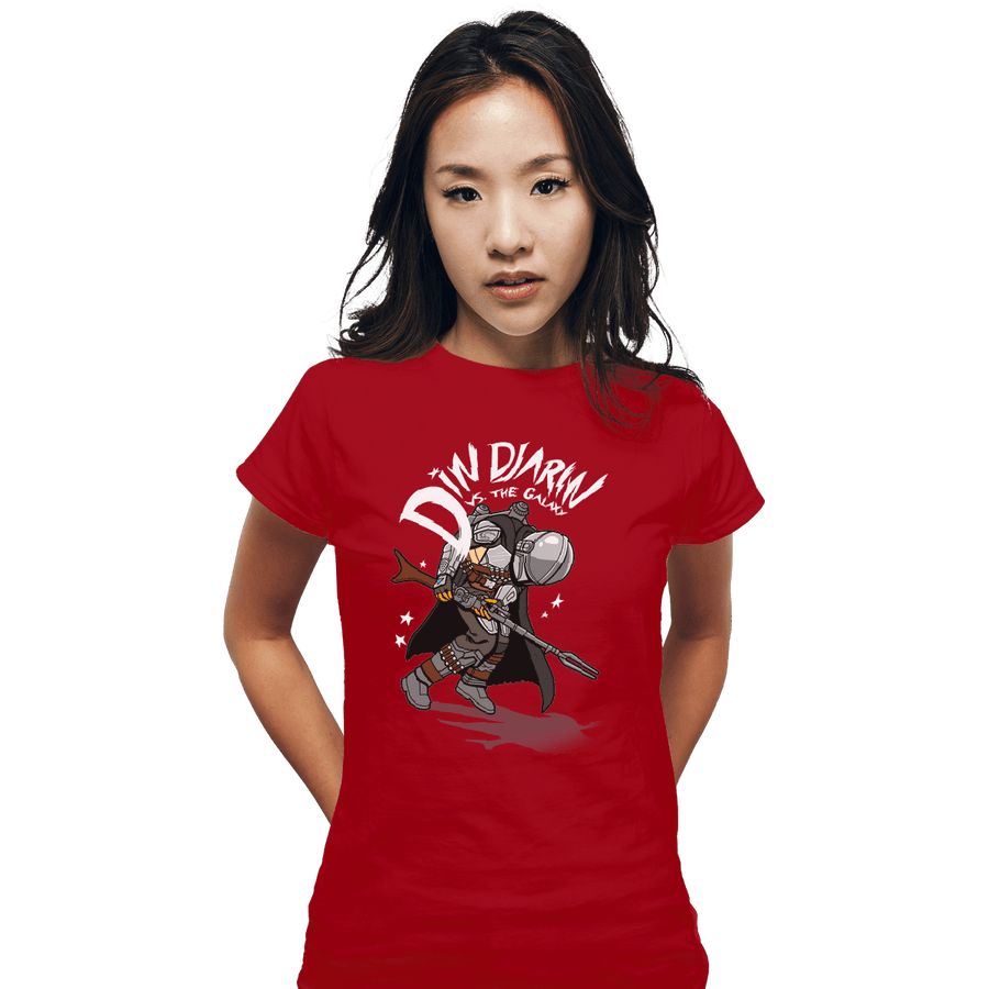 Shirts Fitted Shirts, Woman / Small / Red Mando Vs The Galaxy