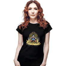 Load image into Gallery viewer, Shirts Fitted Shirts, Woman / Small / Black Gold Throne
