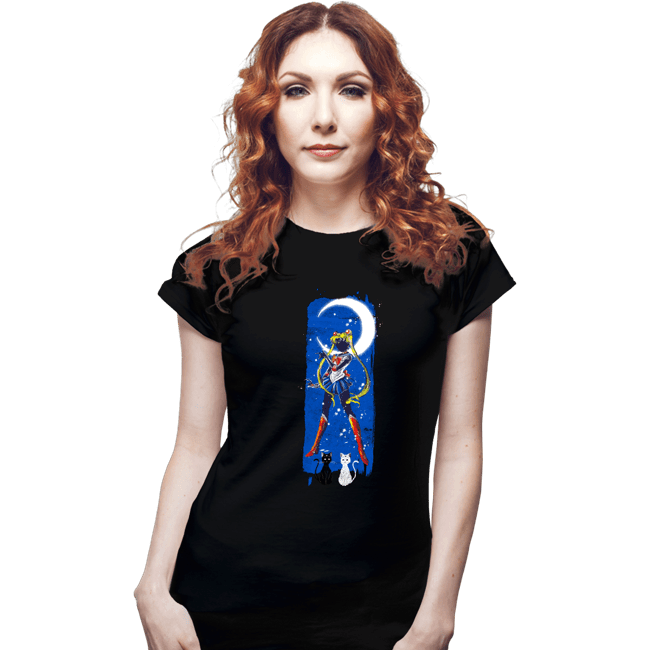 Shirts Fitted Shirts, Woman / Small / Black Inked Moon