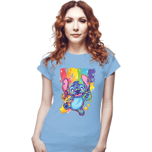 Load image into Gallery viewer, Secret_Shirts Fitted Shirts, Woman / Small / Powder Blue Alien Love
