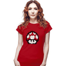 Load image into Gallery viewer, Shirts Fitted Shirts, Woman / Small / Red Mushroom Spray
