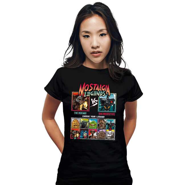 Daily_Deal_Shirts Fitted Shirts, Woman / Small / Black Nostalgia Legends