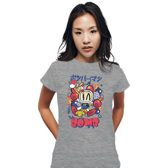 Daily_Deal_Shirts Fitted Shirts, Woman / Small / Sports Grey Explosive Strategist