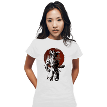 Load image into Gallery viewer, Shirts Fitted Shirts, Woman / Small / White Saiyan Sun
