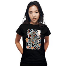 Load image into Gallery viewer, Daily_Deal_Shirts Fitted Shirts, Woman / Small / Black Irezumi Ganon
