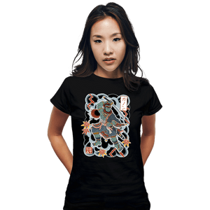 Daily_Deal_Shirts Fitted Shirts, Woman / Small / Black Irezumi Ganon