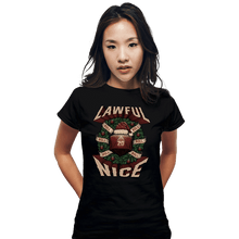 Load image into Gallery viewer, Shirts Fitted Shirts, Woman / Small / Black Lawful Nice Christmas
